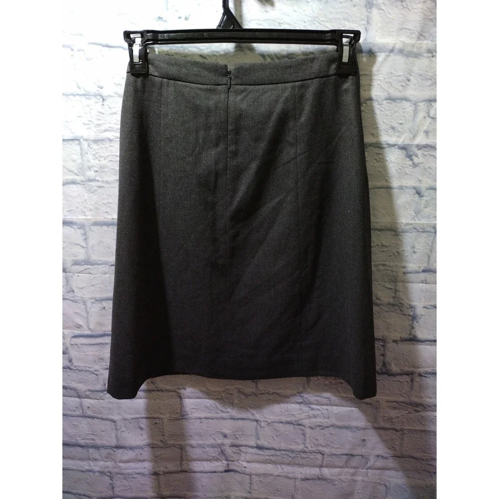J.Crew Women's Gray Modern Wool Casual Straight And Pencil Casual Skirt Size 0‎